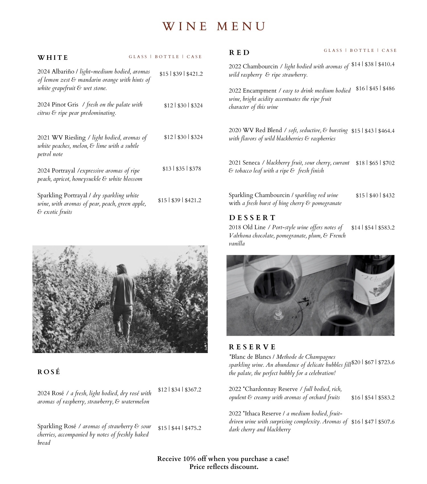 current wine menu 8/27/25