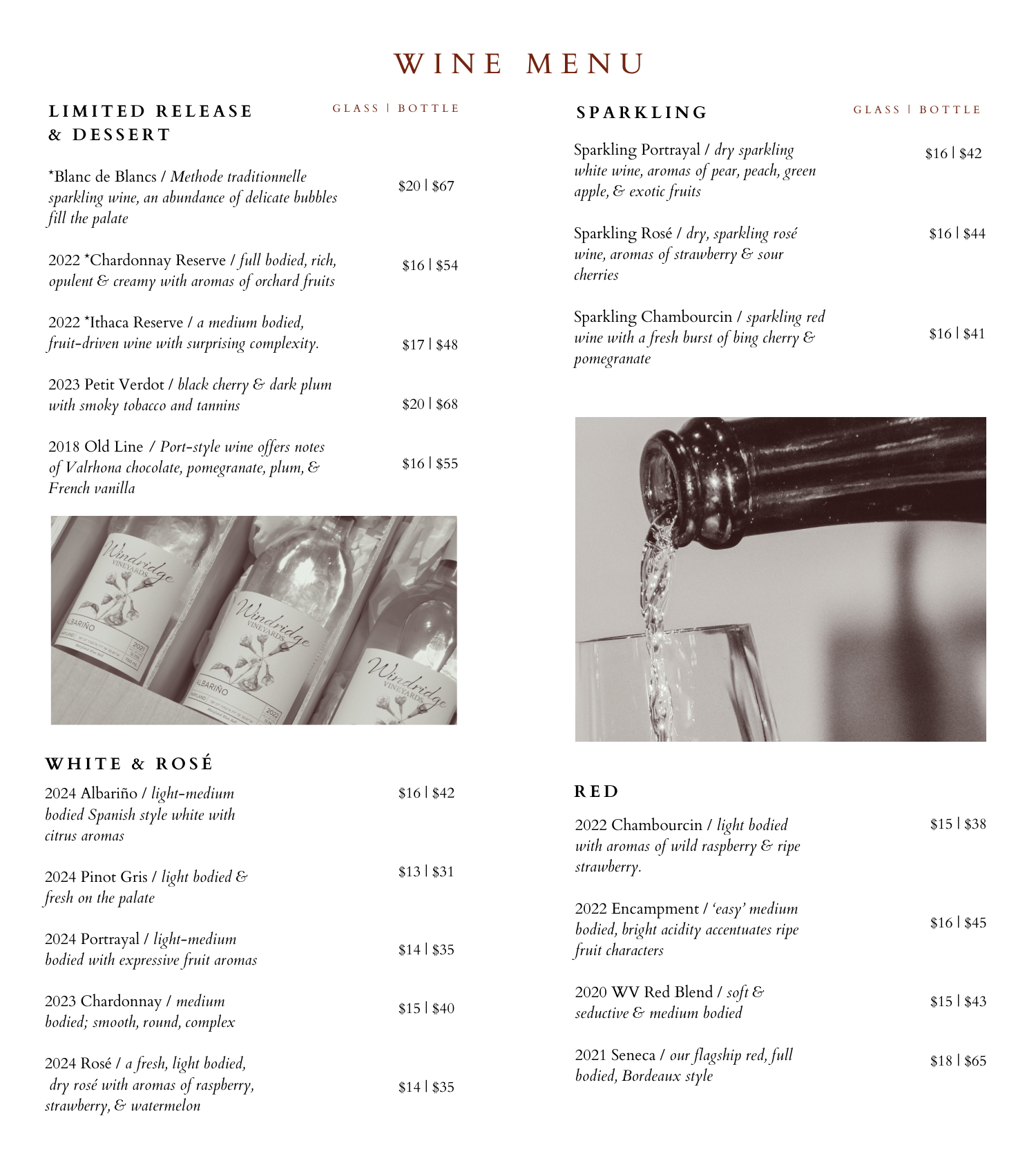 current wine menu 8/27/25